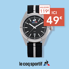 Montre Le coq sportif. Son prix est de 49 euros