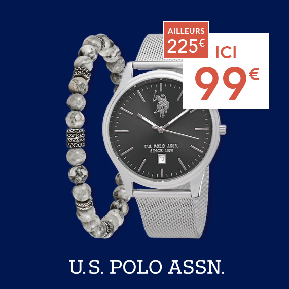 Montre et Bracelet US Polo ASSN. Son prix est de 99 euros